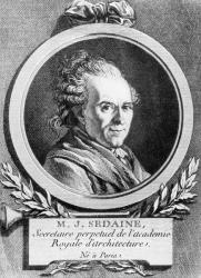 Portrait of Michel-Jean Sedaine (1719-97), engraved by Pierre Charles Levesque (1736-1812) (engraving) | Obraz na stenu