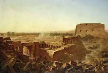 The Battle at the Temple of Karnak: The Egyptian Campaign (oil on canvas) | Obraz na stenu