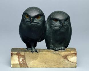 Two Owls, 1903-04 (bronze and onyx) | Obraz na stenu