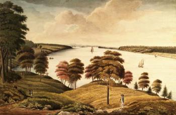 View of the Hudson River from Fort Knyphansen (w/c on paper) | Obraz na stenu