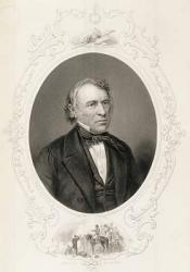 General Zachary Taylor, from 'The History of the United States', Vol. II, by Charles Mackay, engraved by T. W. Hunt from a daguerrotype (engraving) | Obraz na stenu