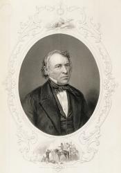 General Zachary Taylor, from 'The History of the United States', Vol. II, by Charles Mackay, engraved by T. W. Hunt from a daguerrotype (engraving) | Obraz na stenu