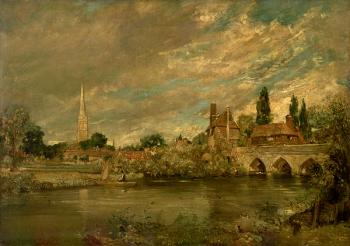 The Bridge of Harnham and Salisbury Cathedral, c.1820 | Obraz na stenu