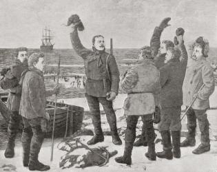 Carsten Egeberg Borchgrevink on Possession Island in the Antarctic in 1895, From The Strand Magazine published 1897. | Obraz na stenu