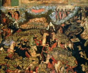Battle between the Russian and Tatar troops in 1380, 1640s (oil on canvas) | Obraz na stenu