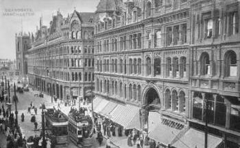 Deansgate, Manchester, c.1910 (b/w photo) | Obraz na stenu