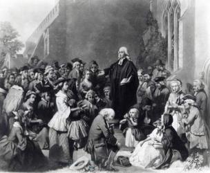 John Wesley preaching (engraving) | Obraz na stenu