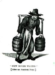 A Water Carrier (engraving) (b/w photo) | Obraz na stenu