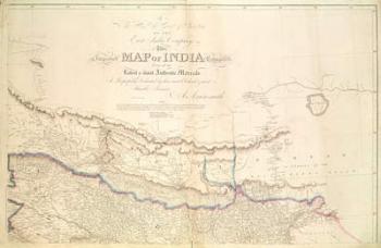 Map of India, 1822 (colour litho) | Obraz na stenu