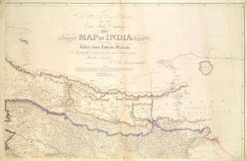 Map of India, 1822 (colour litho) | Obraz na stenu