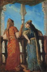 Jewish Women at the Balcony, Algiers, 1849 (oil on canvas) | Obraz na stenu
