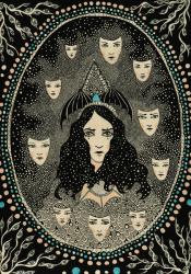The Many-faced Susan, 2014, (pen and ink on paper) | Obraz na stenu