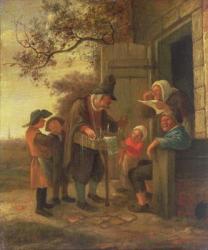 A Pedlar selling Spectacles outside a Cottage, c.1650-53 (panel) | Obraz na stenu