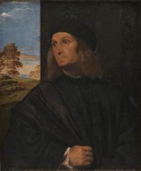Portrait of the Venetian Painter Giovanni Bellini?, 1511-12 (oil on canvas) | Obraz na stenu
