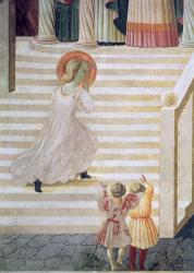 The Virgin Mary ascending the staircase at the Presentation of Mary in the Temple, 1433-34 (fresco) (detail) | Obraz na stenu