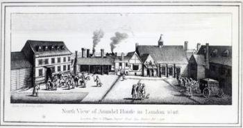 North View of Arundel House in London etched by Wenceslaus Hollar in 1646 and published in 1792 (etching) | Obraz na stenu