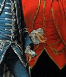 James Grant of Grant, John Mytton, the Honorable Thomas Robinson and Thomas Wynne, c.1760 (detail of 162478) (oil on canvas) | Obraz na stenu