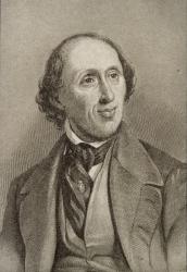 Hans Christian Andersen (1805-75) (engraving) | Obraz na stenu