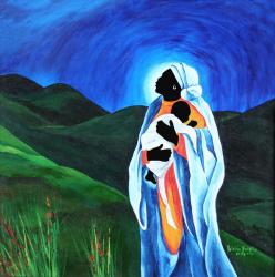 Madonna and child - Hope for the world, 2008 (acrylic on wood) | Obraz na stenu