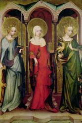 St. Catherine of Alexandria, St. Mary Magdalene and St. Margaret of Antioch, c.1380 (tempera on panel) | Obraz na stenu