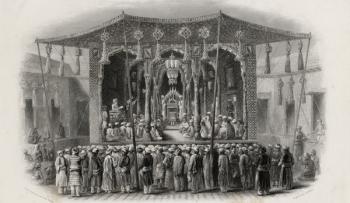Mohammedan Festival of the Mohurrum, engraved by J. Godfrey (engraving) | Obraz na stenu