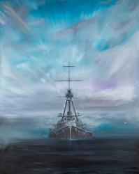 Iron Dog - SMS Derfflinger 1917, 2016, (oil on canvas) | Obraz na stenu