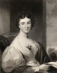 Maria Jane Jewsbury, engraved by J. Cochran, from 'The National Portrait Gallery, Volume III', published c.1820 (litho) | Obraz na stenu