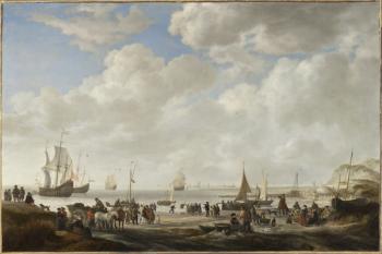 View of a Beach, 1646 (oil on canvas) | Obraz na stenu