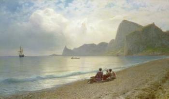 On the Beach, 1884 (oil on canvas) | Obraz na stenu