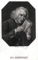 Dr. Samuel Johnson (1709-84) (engraving) (b/w photo) | Obraz na stenu