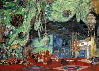 Set design for 'Scheherazade' by Rimsky-Korsakov (1844-1908) 1916 (w/c on paper) | Obraz na stenu