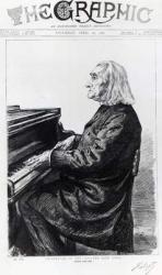 Franz Liszt, cover of 'The Graphic', April 10th 1886 (engraving) | Obraz na stenu