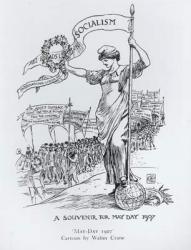 May Day, 1907 (pen and ink) (b/w photo) | Obraz na stenu
