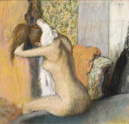 After the Bath, Woman Drying her Neck, 1898 (pastel on mounted paper) | Obraz na stenu
