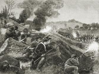 The British retreating from Lexington, from 'A Brief History of the United States', published by A. S. Barnes & Co. in 1885 (litho) | Obraz na stenu