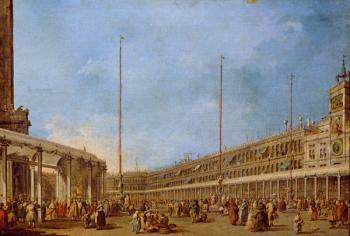 The Procession of the Corpus Domini through St. Mark's Square, c.1766-70 (oil on canvas) | Obraz na stenu