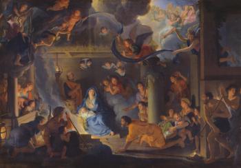 Adoration of the Shepherds, 1689 (oil on canvas) | Obraz na stenu