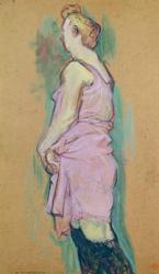 Femme de maison blonde, a study for the painting 'Rue des Moulins, la Visite', 1894 (oil on card) | Obraz na stenu