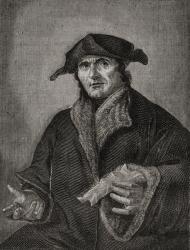 Portrait of John Calvin (1509-64) French theologian and reformer (engraving) | Obraz na stenu