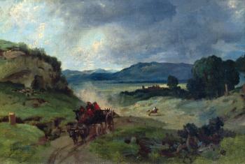 Roman Landscape, 1827 (oil on canvas) | Obraz na stenu