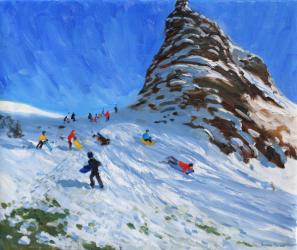 Sledging ,Chrome Hill,Derbyshire,Peak;District; | Obraz na stenu