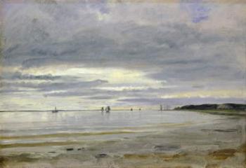 The Beach at Blankenese, 8th October 1842 (oil on paper on board) | Obraz na stenu