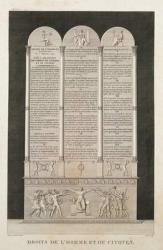 French Declaration of the Rights of Man and the Citizen, engraved by Jacques Louis Copia (engraving) | Obraz na stenu