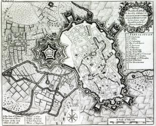 Plan of Lisle, 1736 (engraving) | Obraz na stenu