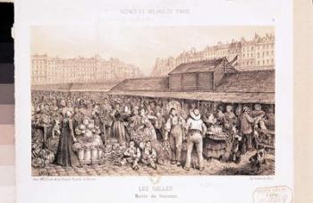 Les Halles, 1855 (engraving) | Obraz na stenu