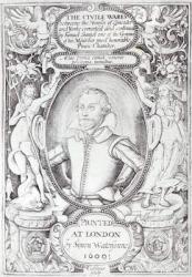 Portrait of Samuel Daniel (engraving) (b/w photo) | Obraz na stenu