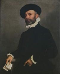 Portrait of a Man holding a Letter, c.1570-75 (oil on canvas) | Obraz na stenu