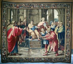 Tapestry depicting the Acts of the Apostles. The Blinding of Elymas, woven at the Beauvais Workshop under the direction of Philippe Behagle (1641-1705), 1695-98 (wool tapestry) | Obraz na stenu