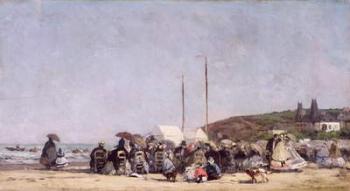 The Beach at Trouville, 1864 (oil on canvas) | Obraz na stenu