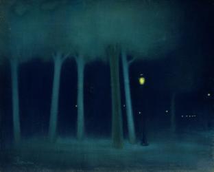 A Park at Night, c.1892-95 (pastel on canvas) | Obraz na stenu